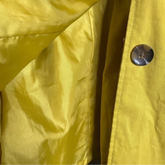 Sandro Studio Mustard Yellow Rain Jacket size Medium EUC - Picture 4 of 6